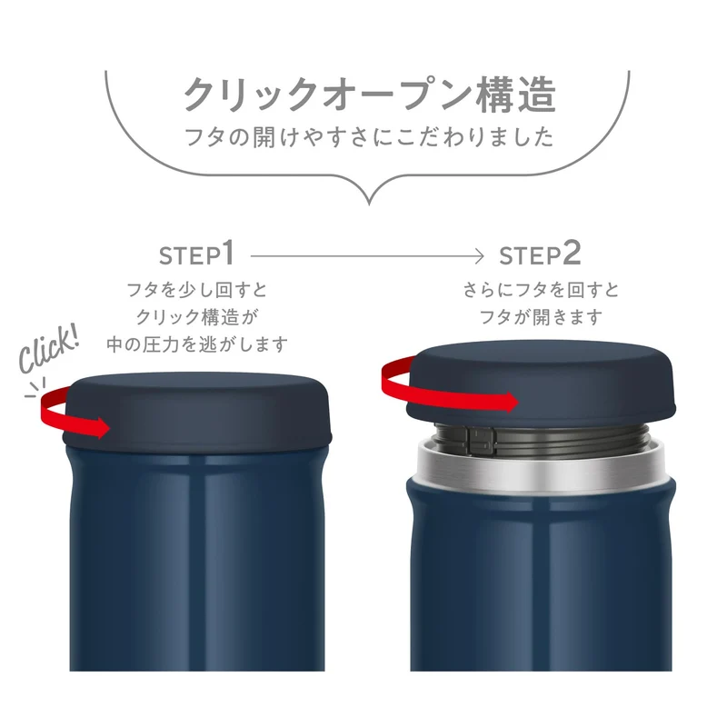 Thermos 500ml Vacuum Insulated Soup Jar Dishwasher Safe Navy Blue Jeb-500 Nb