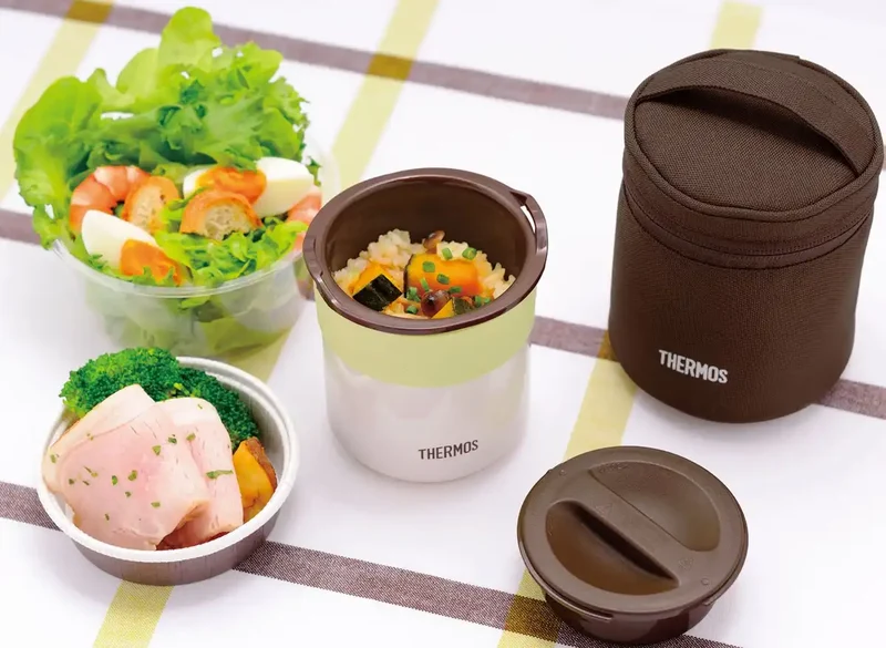 Thermos Insulated 0.6 Cup Rice Container in Ivory - Jbp-250 Model