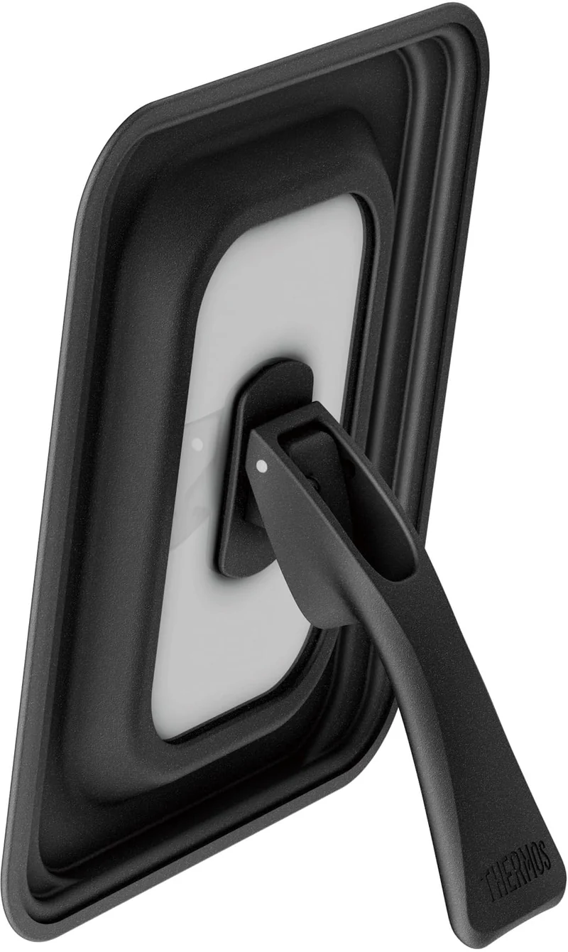Thermos Kli-001 Bk 13/15Cm Compatible Black Folding Stand Type Egg Fried Pan Lid
