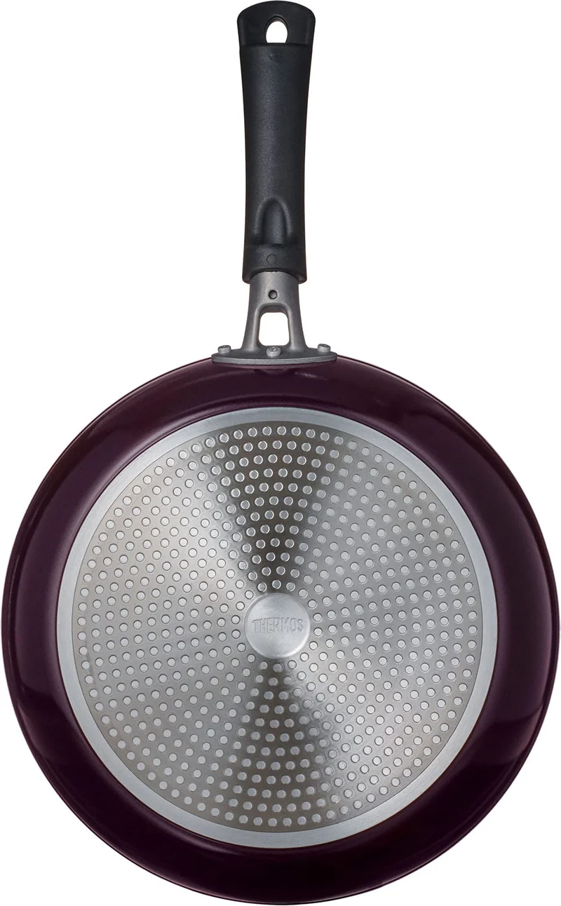 Thermos 28cm Plasma Hard Coating Black Frying Pan - IH Compatible KFC-028 BK