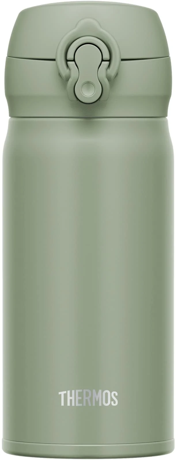 Thermos JNL-356 SMKKI Stainless Steel Water Bottle Insulated 350ml Mug Lightweight One-Touch Open Smoke Khaki