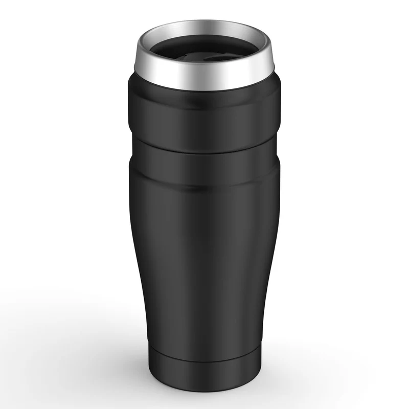 Thermos Stainless King Black Travel Tumbler Compact 16-Ounce/450ml Capacity