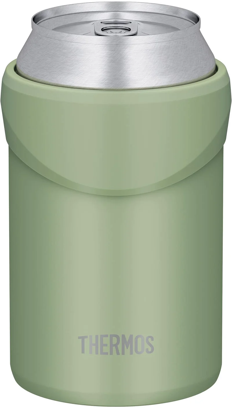 Thermos JDU-350 KKI Insulated Can Holder Khaki 2-Way for 350ml Cans
