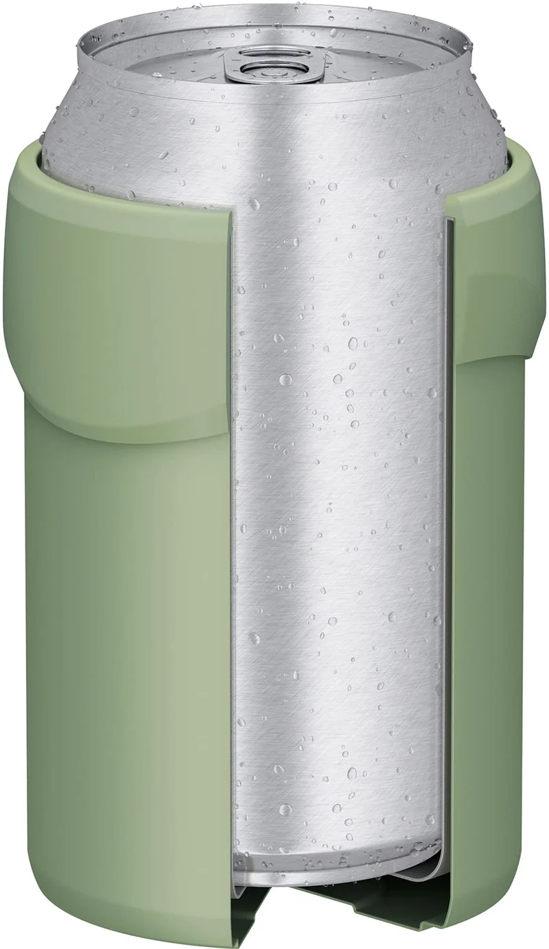 Thermos JDU-350 KKI Insulated Can Holder Khaki 2-Way for 350ml Cans