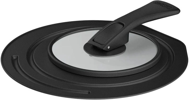 Thermos KLG-001 BK Black Pot and Pan Lid with Folding Stand 18/20cm Compatible