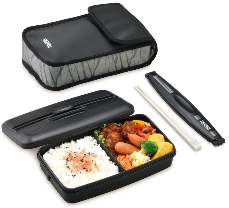 800ml Thermos Lunch Box in Black Gray - Thermos Fresh Insulated Djb-805 Bkgy