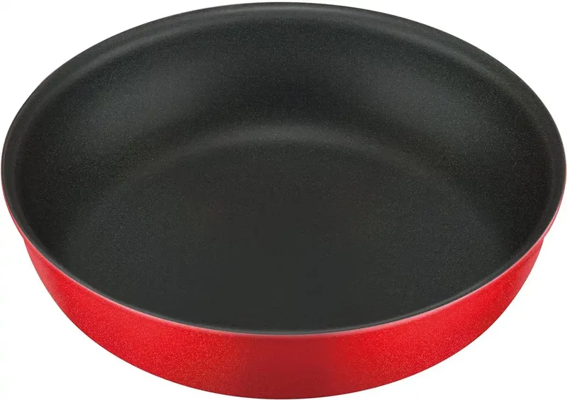 Thermos 20cm Bright Red Durable Frying Pan Detachable Handle for Gas Stove