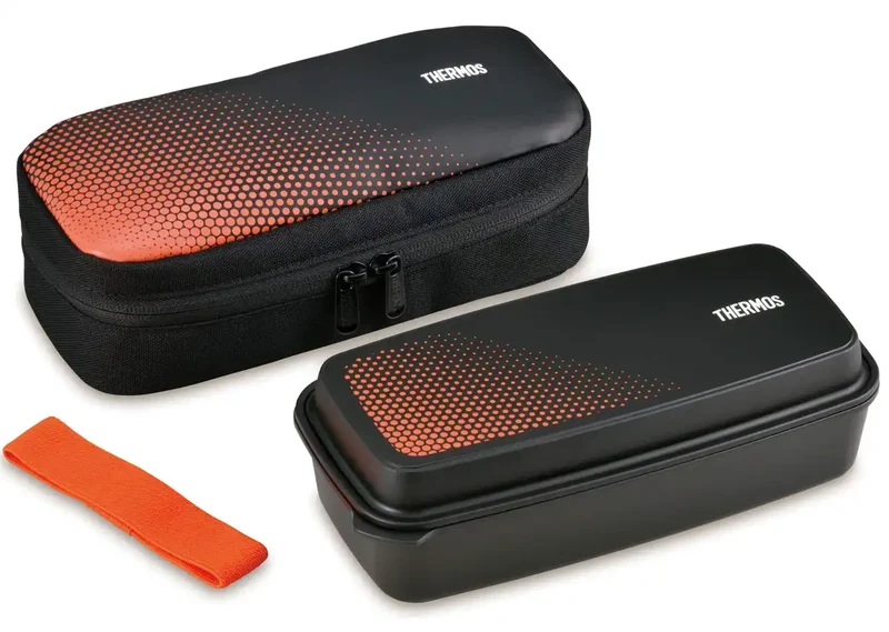 Thermos Fresh 600ml Lunch Box in Black Orange - Djo-600 Bkor