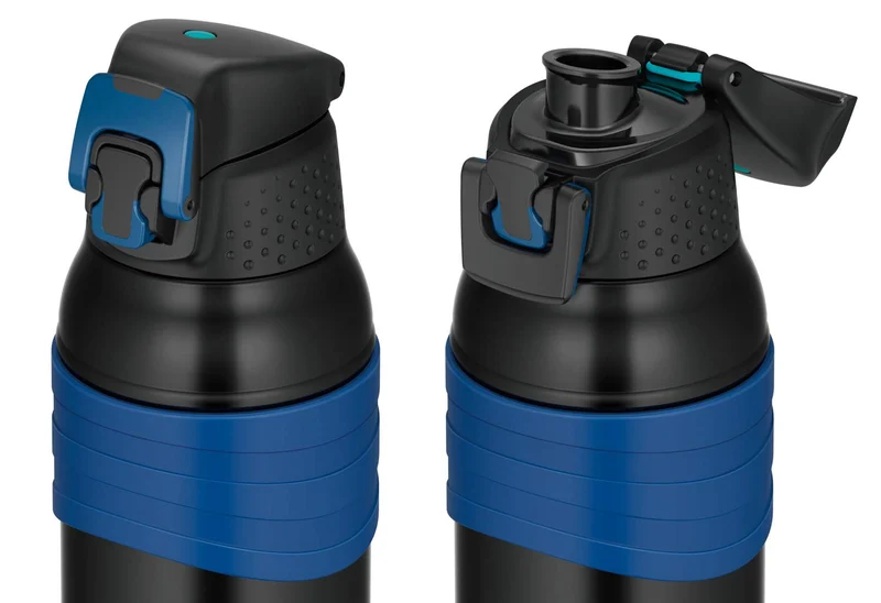 Thermos 1.0L Black Blue Vacuum Insulated Sports Bottle for Cold Storage - Fjc-1000 Bk-Bl