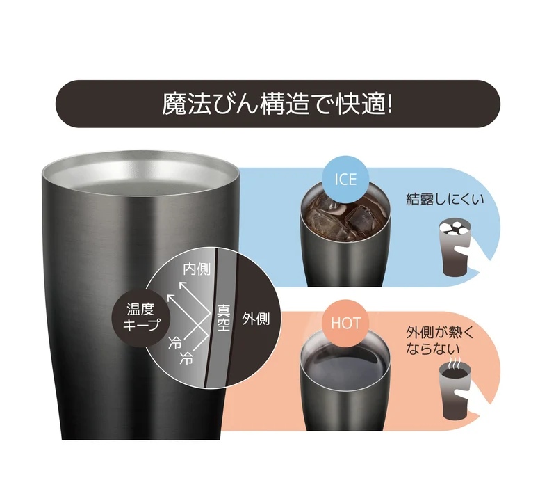 Thermos Black Gradient Vacuum Insulated Tumbler 340ml JDE-341LTD BK-G