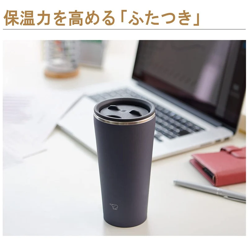 Zojirushi 450ml Stainless Steel Tumbler SX-FA45-BM Slate Black - Hot/Cold Drink Keeper