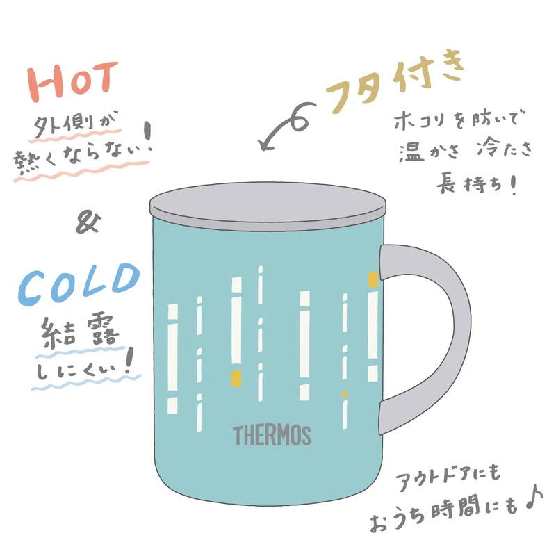 Thermos Mint Line Vacuum Insulated 450Ml Mug - JDG-452Ltd MNT-L