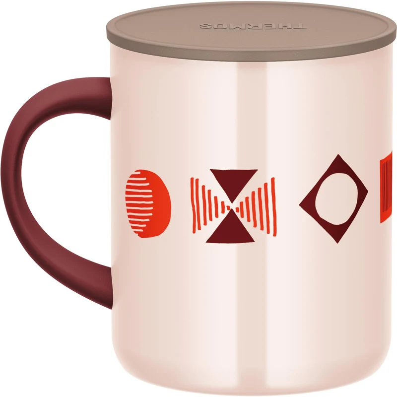 Thermos 350ml Vacuum Insulated Mug in Pink Pattern JDG-352Ltd P-PTN