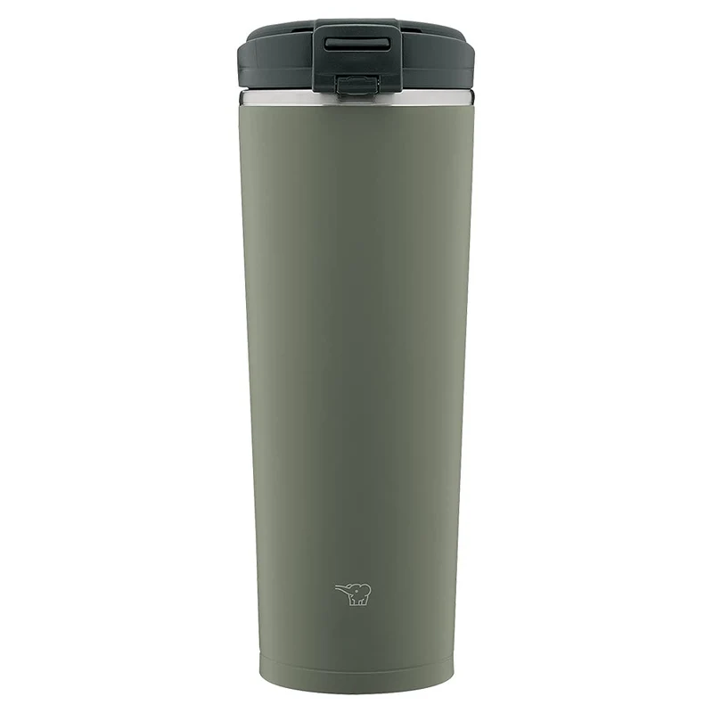 Zojirushi 400ml Carry Tumbler - Portable Water Bottle with Integrated Lid Easy Clean in Forest Gray