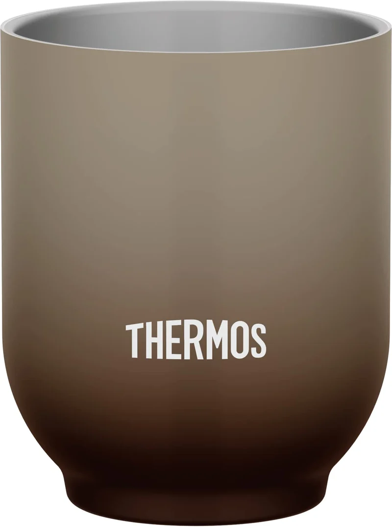 Thermos Brand 240ml Brown Vacuum Insulated Teacup Model JDT-240 BW