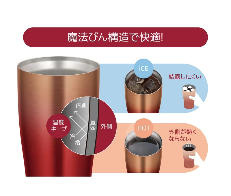 Thermos 340ml Vacuum Insulated Tumbler in Red Gold JDE-341LTD RGD Model