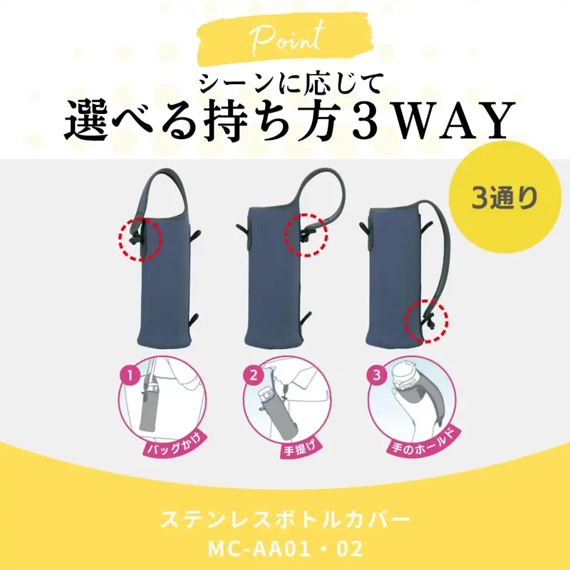Zojirushi Blue Stainless Steel Water Bottle Cover S Size - Mc-Aa01-Aa