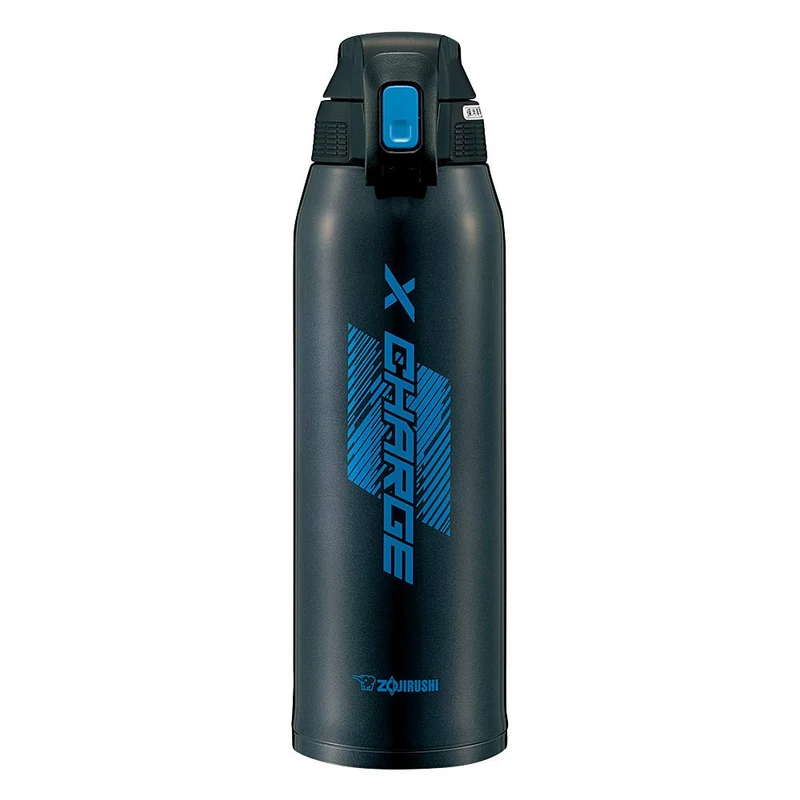 Zojirushi 1.0L Stainless Steel Sports Water Bottle Direct Drinking Blue Stripe