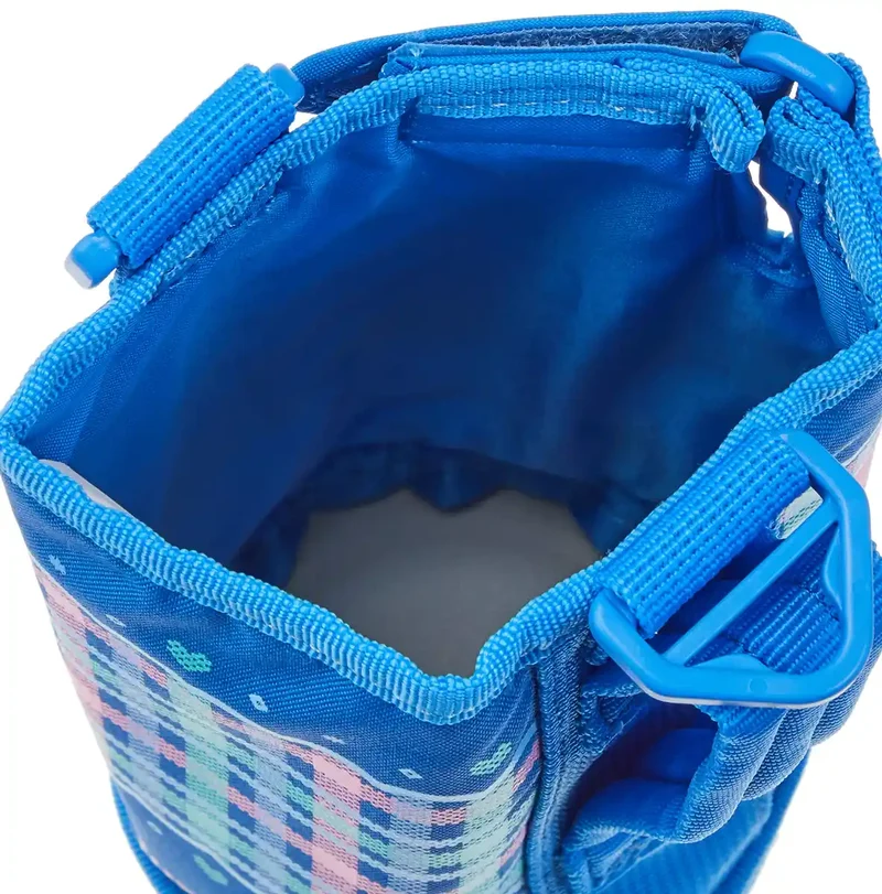 Thermos Replacement Parts 2-Way Bottle Fho-800Wf with Handy Pouch in Check Blue