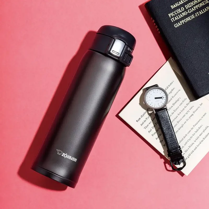 Zojirushi Lightweight Stainless Steel Water Bottle Direct Drinking 360ml Slate Gray