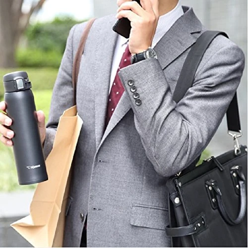 Zojirushi Lightweight Stainless Steel Water Bottle Direct Drinking 360ml Slate Gray