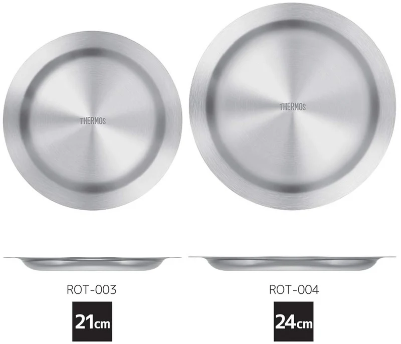Thermos Outdoor Series 24cm Stainless Steel Plate Model Rot-004 S