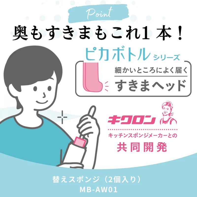 Zojirushi 2-Piece Replacement Sponge for Pika Water Bottle Series Mb-Aw01