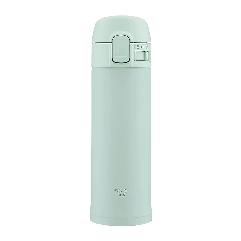 Zojirushi 0.3L Stainless Steel Water Bottle One-Touch Mug in Sage Green SM-PD30-GM