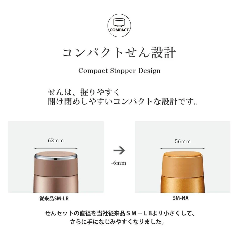 Zojirushi Cold/Hot Insulated Stainless Steel 480ml Water Bottle - Lightweight White