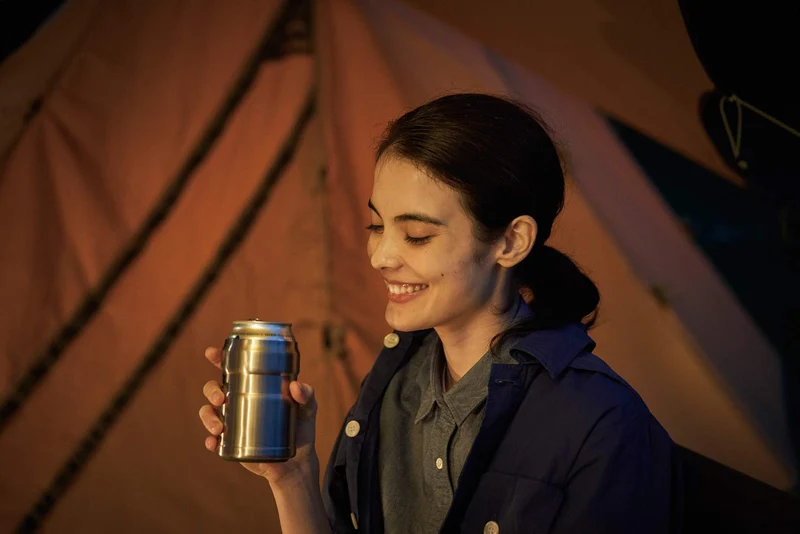 Thermos Outdoor Series Stainless Steel 2-Way Cool Can Holder Rod-002 For 350ml Cans