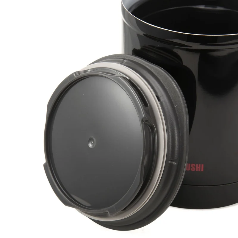 Zojirushi Insulated Stainless Steel Food Jar with Lunch Bag & Chopsticks Microwave Safe Black