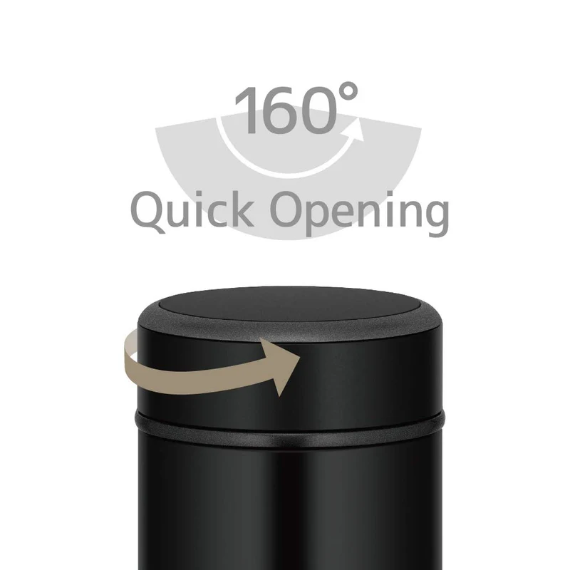 Thermos 500ml Matte Black Vacuum Insulated Water Bottle - Portable Jog-500 Mtbk