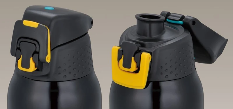 Thermos Brand FFZ-1000F BK 1.0L Black Vacuum Insulated Sports Bottle