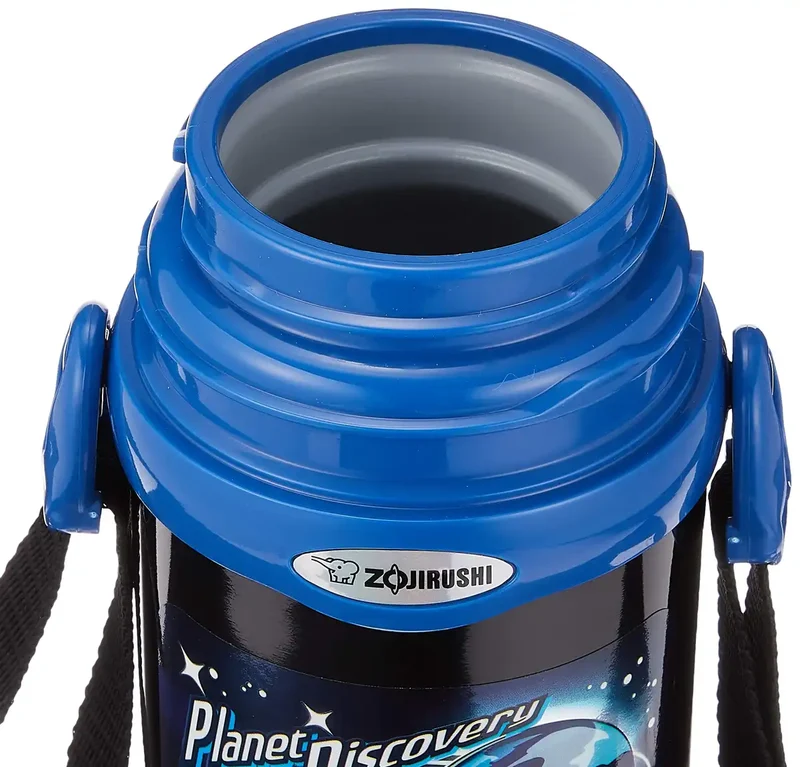 Zojirushi Cool Kids 600ml Black Sports Bottle with 2-Way Straw and Cup
