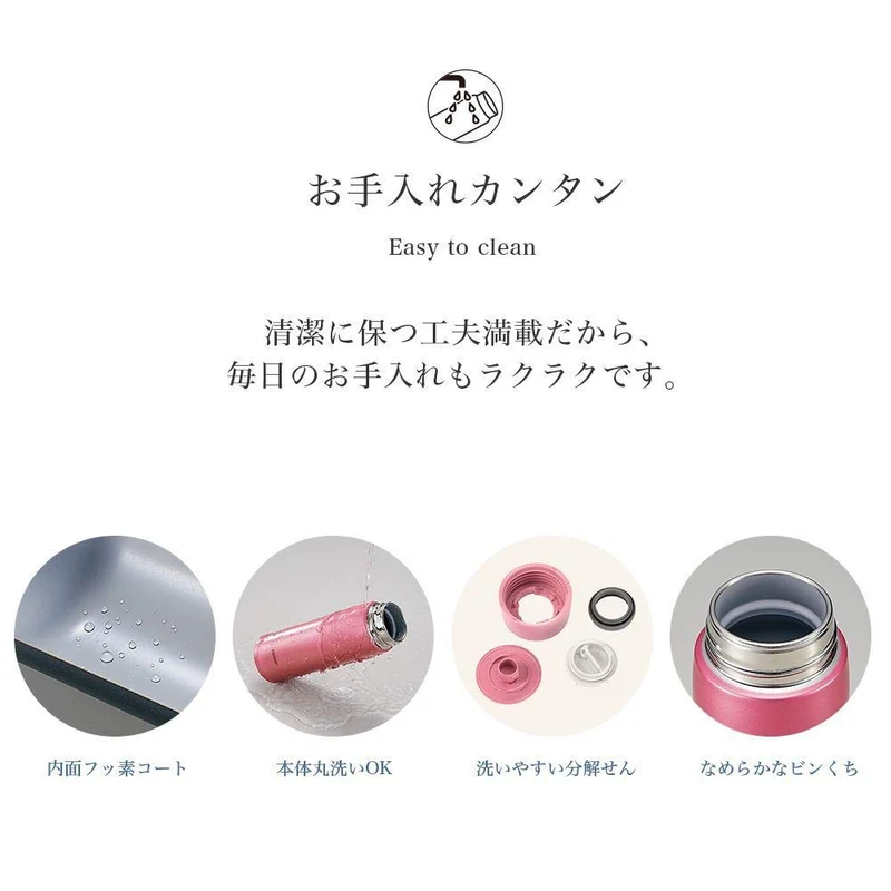 Zojirushi Smart Gray 0.48L Stainless Steel Water Bottle Screw Mug- SM-JE48-HM