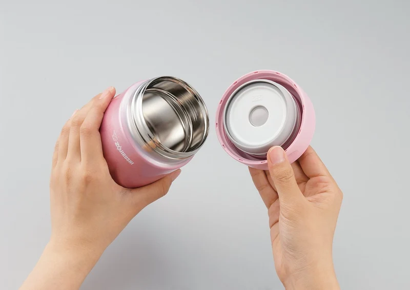 Zojirushi 12-Ounce Stainless Steel Food Jar in Shiny Pink 0.35-Liter Capacity