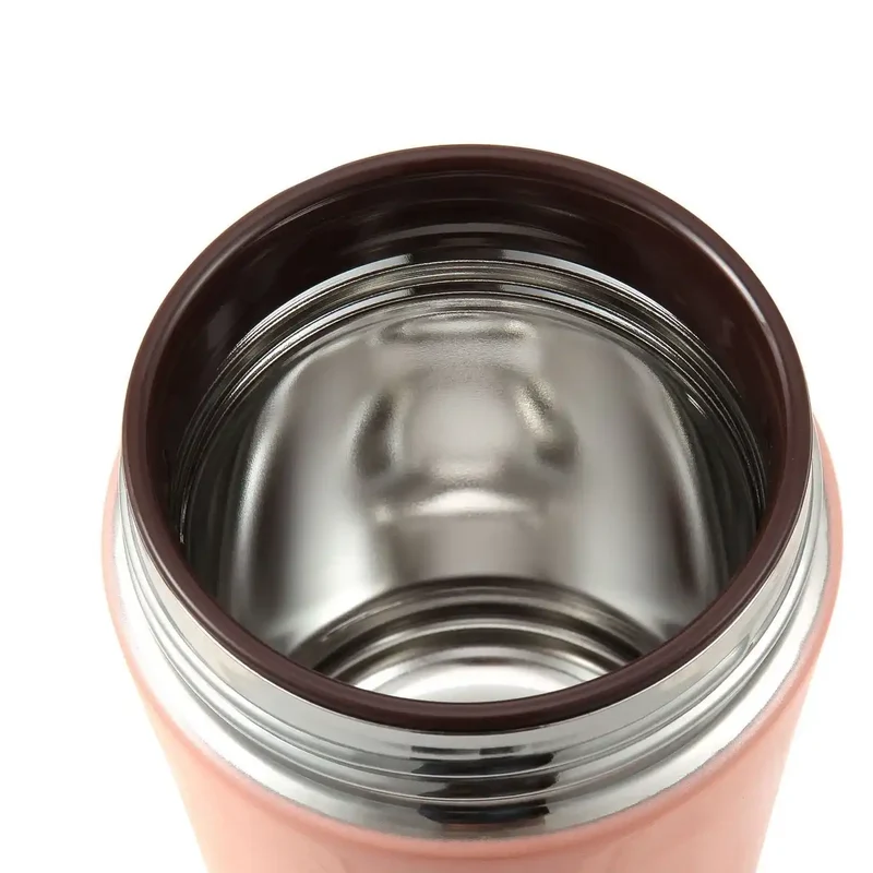 Zojirushi 260ml Stainless Steel Food Jar Coral Orange with Washable Lid
