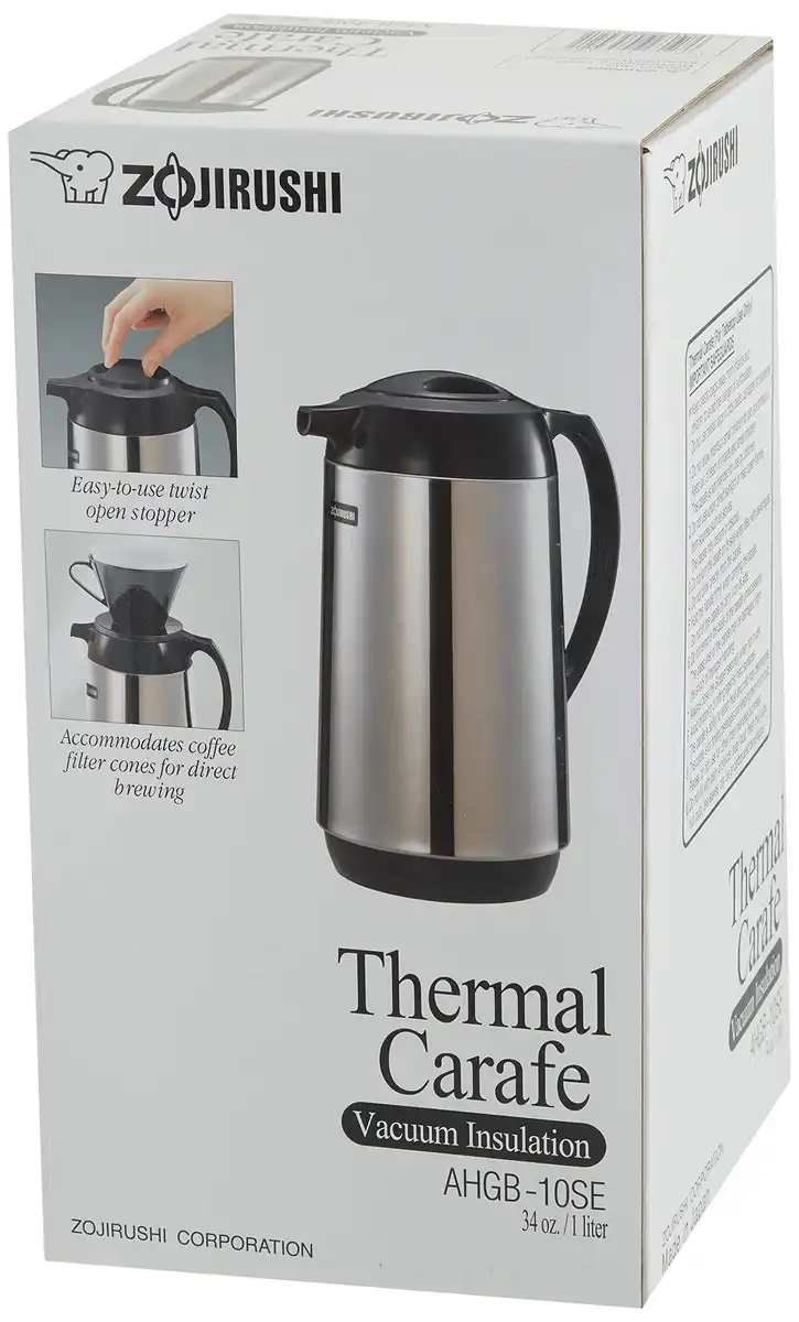 Zojirushi 1 Liter Vacuum Insulated Thermal Carafe Polished Stainless Steel