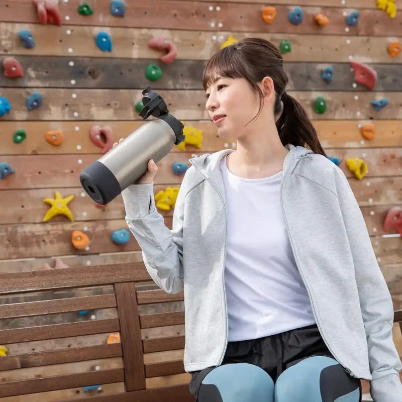 Tiger 1.2L Black Stainless Steel Water Bottle for Sports Cold Storage MTA-B120XM