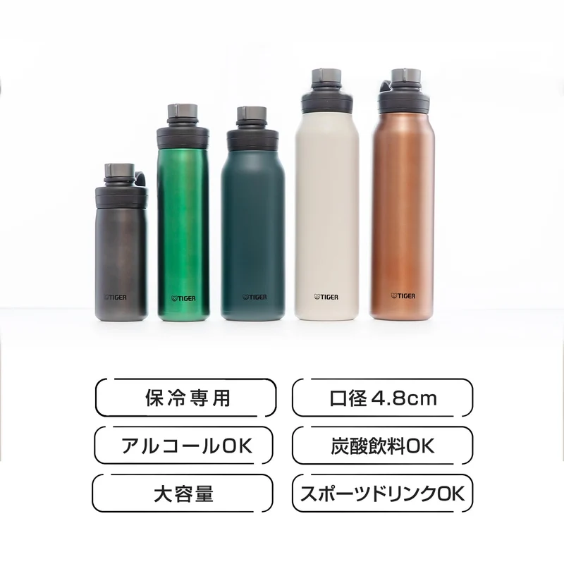 Tiger 1200ml Insulated Stainless Steel Water Bottle for Carbonated Drinks