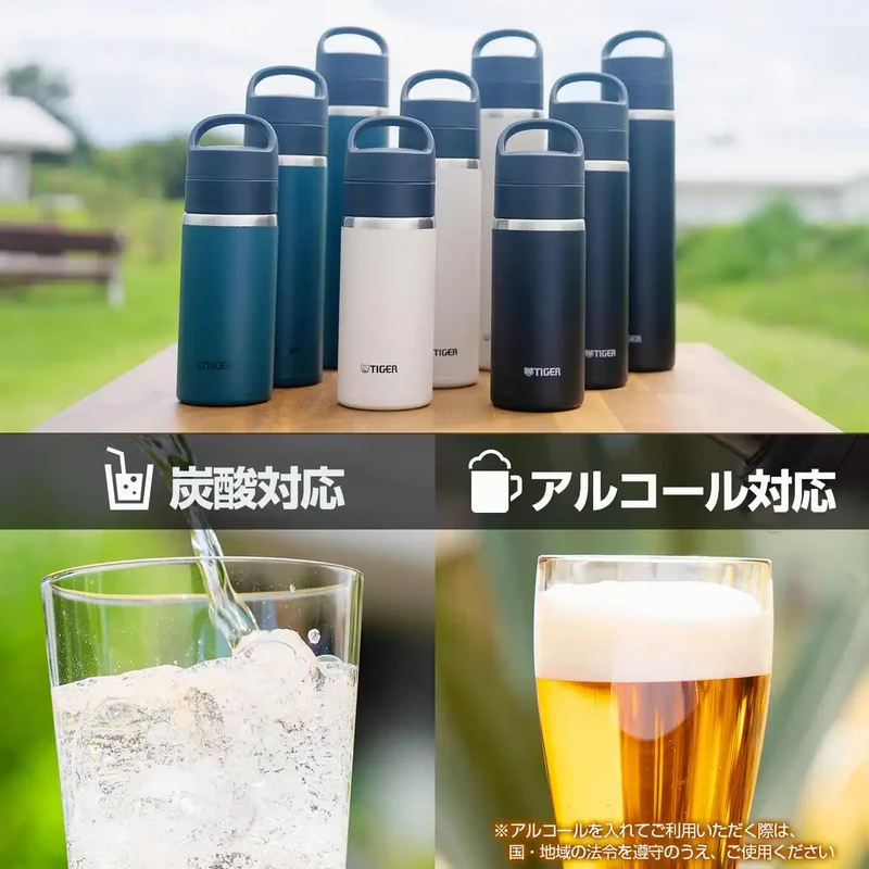 Tiger 480ml - Stainless Steel Heat/Cold Retention Carbonation-Friendly Dishwasher Safe
