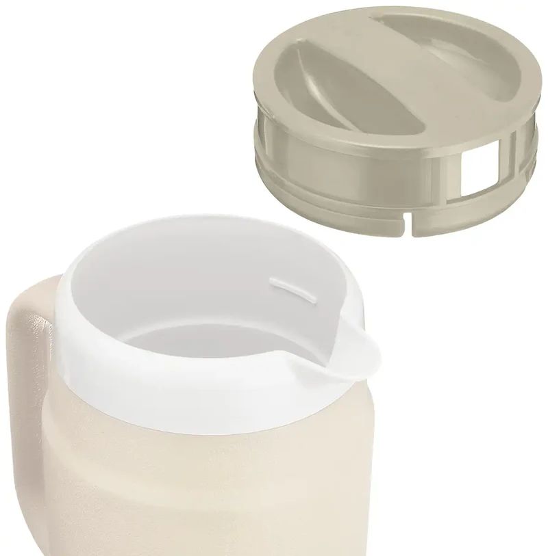 Tiger 1.7L Beige Vacuum Flask Insulated Cold Storage Thermos Pitcher