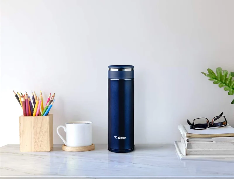 Zojirushi 16oz Stainless Steel Travel Mug Deep Blue with Tea Leaf Filter 0.46-Liter