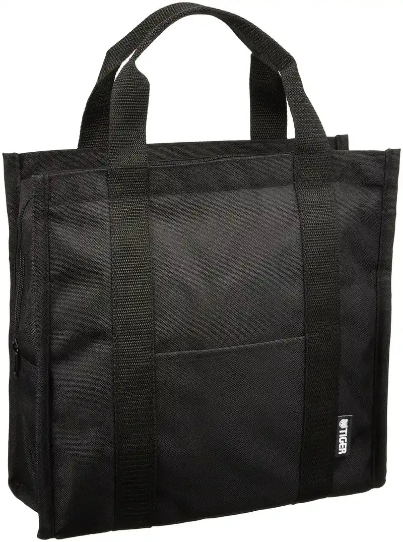 Tiger LWY-T036-K Black Stainless Steel Lunch Jar with Tote Bag 1.8 Cups Capacity