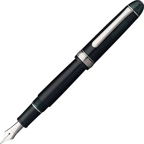 Platinum Fountain Pen #3776 Century Extra Thick Rhodium Laurel Green - Pnb-18000Cr #41-5