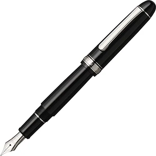 Platinum Fountain Pen Black Diamond 3776 Century Medium Point Pnb-18000Cr 20.5g