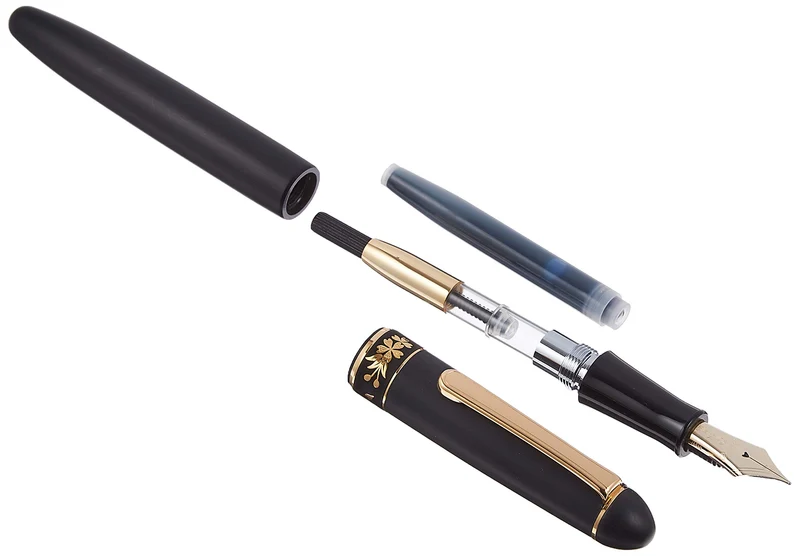 Platinum Fountain Pen #3776 with Higo Zogan Sakura Medium Point PTB-30000Z#95-3