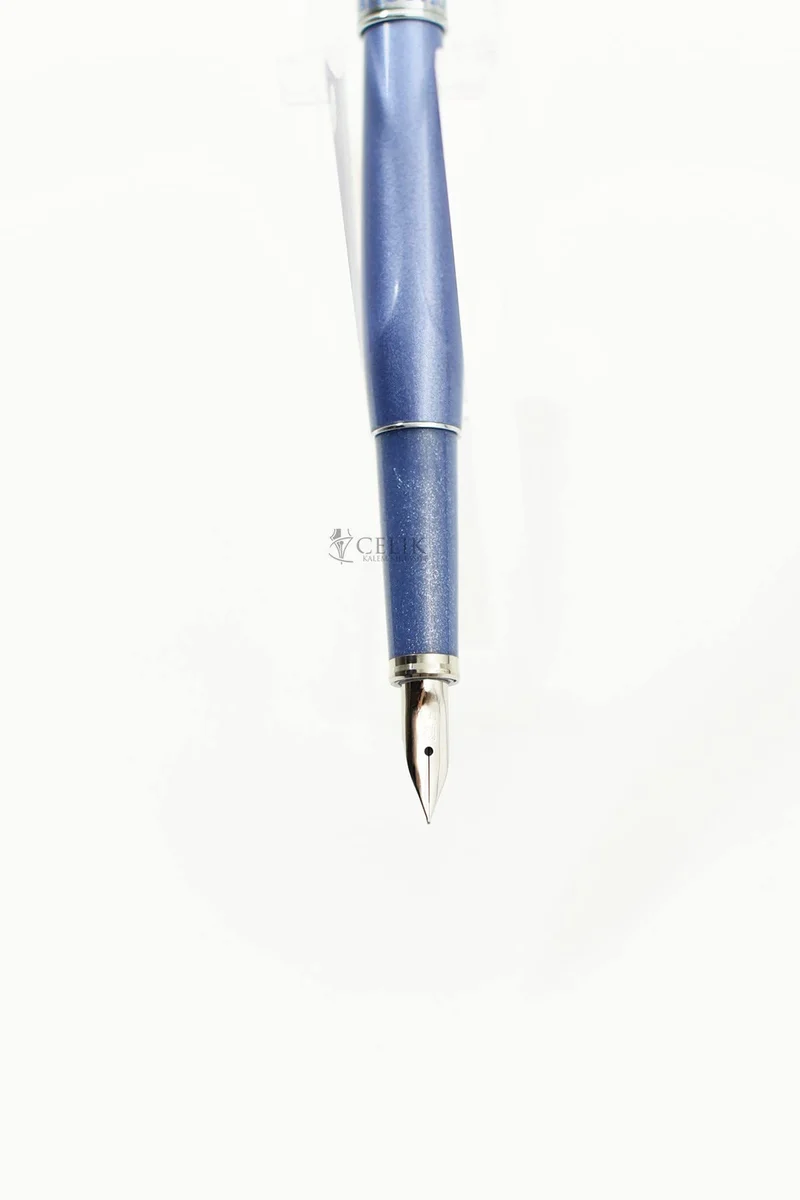 Platinum Fountain Pen Paf5000 - Thin Shaft Sleek Metallic Blue Finish