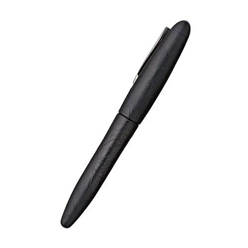 Charcoal Powder Taka-Makie Platinum Izumo Fountain Pen Medium Letter Jet Black Bamboo Forest Tiger Illustration