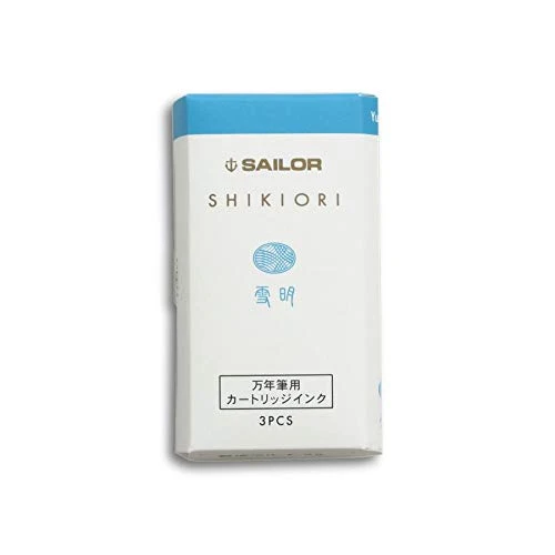 Sailor Fountain Pen Yukiakari Shikiori Ink Cartridge 3 Pieces Set